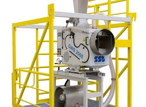 SSB: Granulatwerfer zur Containerbefüllung