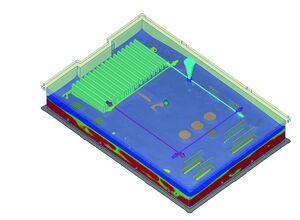 SimpaTec: Vergießen von Elektronik-Bauteilgruppen simuliert