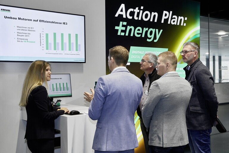 Energieeffizienz war ein wichtiges Thema der Arburg Jubiläums-Tage 2023 mit dem „Action Plan: Energy“ (Foto: Arburg).