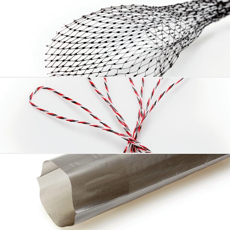 Die mit den Detectopac-Masterbatches hergestellten Produkte wie Beutel, Wurstdärme, Netze und Schlaufen lassen sich mit den üblichen Metalldetektoren leicht aufspüren. (Fotos: Barlog)