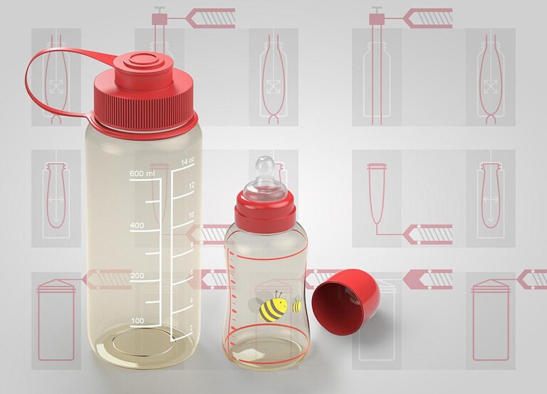 Mit dem PPSU Ultrason P lassen sich Trinkflaschen in allen drei marktgängigen Verarbeitungsverfahren – Spritzstreckblasformen, Extrusionsblasformen und Spritzgießen – herstellen. (Foto: BASF)