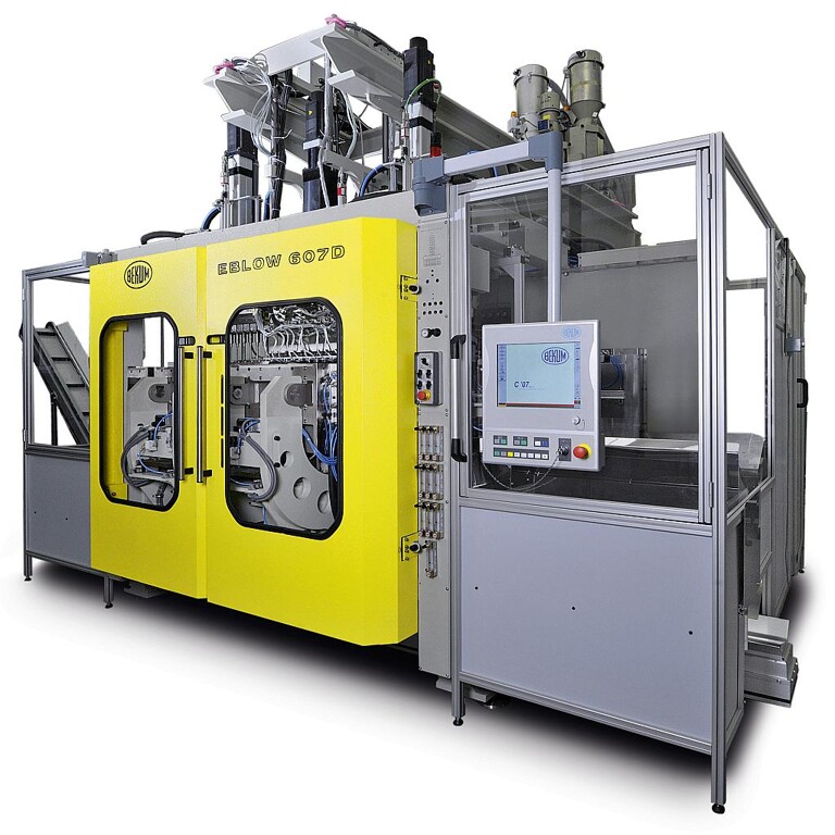 Vollelektrische Blasformmaschine Eblow 607 D mit 240 kN Schließkraft. (Foto: Bekum)