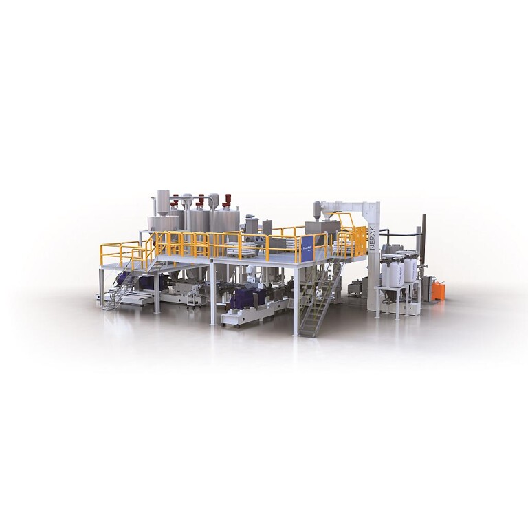 Edelweiss-Compounding-Anlage für energieeffizientes Kunststoffrecycling und hohe Produktqualität. (Foto: Krauss Maffei Berstorff)
