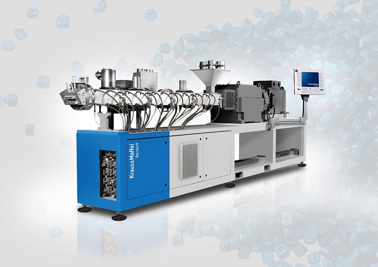 Zweischneckenextruder ZE Basic für unterschiedlichste Aufgaben der Compoundierung. (Foto: Krauss Maffei Berstorff)