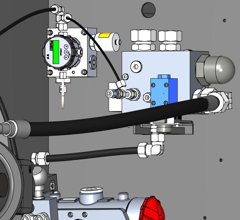 Mit spezieller Mess-Sensorik werden die Parameter des Öls von hydraulischen Maschinen entschlüsselt und dessen Qualität sichergestellt. (Foto: Sumitomo (SHI) Demag)