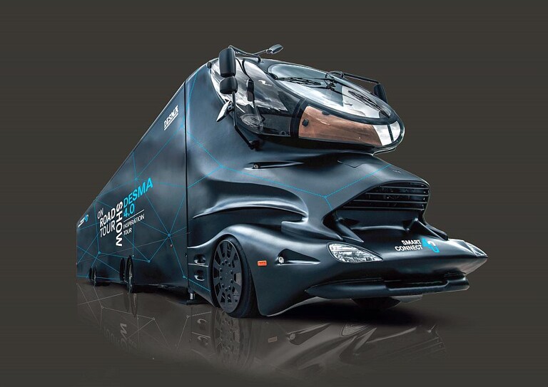 Mit dem Truck im Colani-Design geht es auf Europa-Tour. (Foto: Desma)