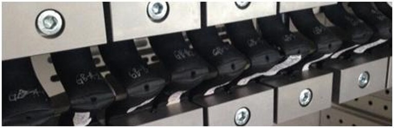 Mit dem Lebensdauerprüfgerät FT 3000 CH können bis zu 16 Proben gleichzeitig getestet werden. (Foto: Montech)