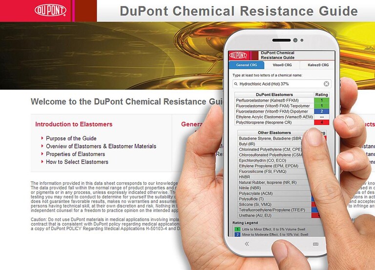 Der Chemical Resistance Guide (CRG) von DuPont steht nun auch in einer auf den meisten Smartphones lesbaren Version zur Verfügung. (Foto: DuPont)