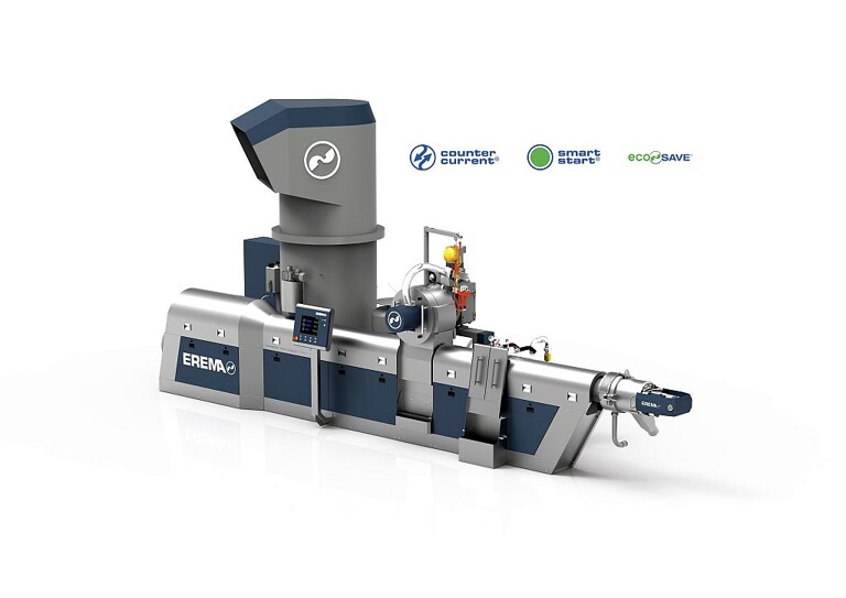 Die neue Intarema sorgt in Kombination mit dem Laserfilter für die effiziente Aufbereitung von Mahlgütern für Spritzgieß-Anwendungen. (Foto: Erema)