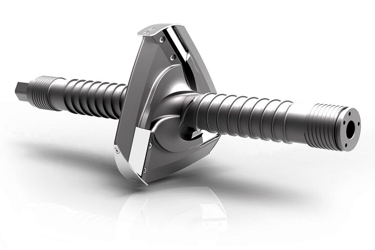 Die neue Schaber-Geometrie des Laserfilters erhöht die Siebstandzeiten durch gesteigerte Abreinigungseffizienz und reduziert den Personaleinsatz durch lange Siebwechselintervalle. (Foto: Erema)