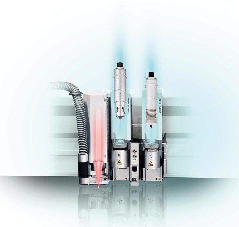 Der modulare Aufbau der Lasersysteme ermöglicht es dem Anwender, bis zu zwei mechanische Werkzeuge parallel zum Laser zu nutzen. (Foto: Eurolaser)