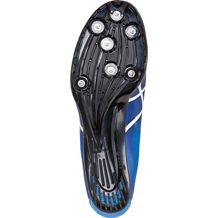 Der Asics Sonicsprint Elite (G402Y) ist ein superleichter Spike-Schuh mit einer glasfaserverstärkten Sohle aus Daiamid, die dem Schuh die für Sprints am Startblock benötigte Explosivität verleiht. (Foto: Evonik)