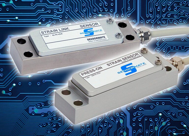 Die Dehnungssensoren SL76-VDA und SB76-VDA mit integriertem Verstärker verarbeiten das Signal direkt an der Montagestelle und eliminieren somit mögliche EMV-Probleme. (Foto: Gefran)