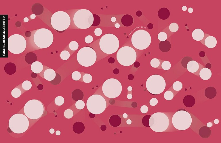 Beispiel aus dem Kalender: Papillomavirus in den Farben Blush, Sticky Berry und Eros. (Abb.: Grafe)