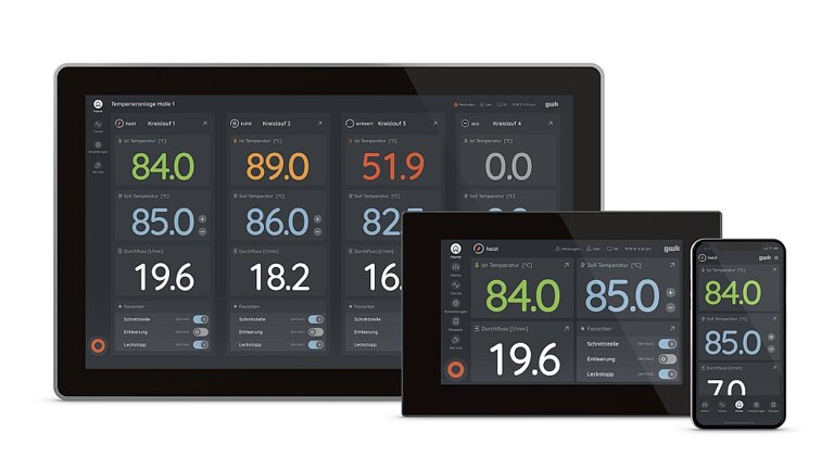 Das Interface für logotherm wurde mit Web-Technologie entwickelt, um eine einheitliche Darstellung auf allen Ausgabegeräten zu gewährleisten. (Foto: HMI Project GmbH)