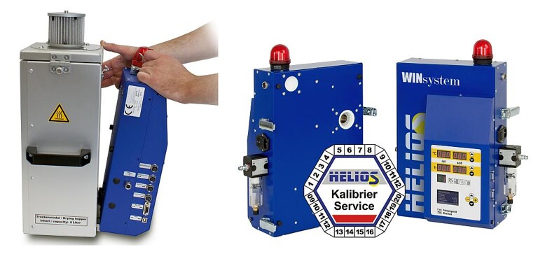 Helios stellt zur Überbrückung bei Wiederholungs-Kalibrierungen eine Austausch-Trocknersteuerung zur Verfügung. Die Trocknersteuerung ist über Spannverschlüsse werkzeuglos abnehmbar. (Foto: Helios)