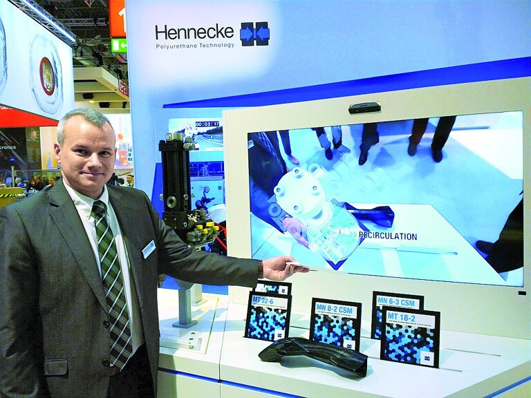 Das Innenleben der Hennecke-Mischköpfe präsentierte Jens Winiarz, Head of Sales Composites & Advances Appliactions, anhand einer 3D-Visualisierung. (Foto: K-AKTUELL)