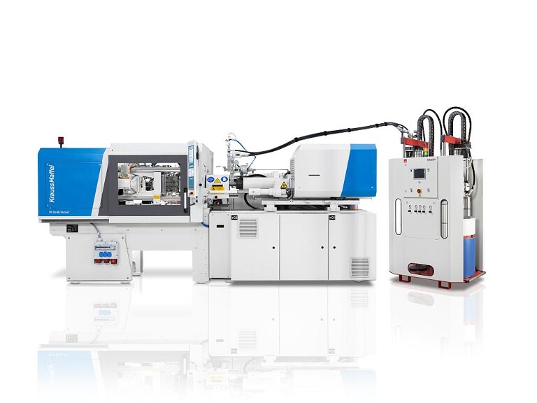 Hohe Präzision und keine Leckage: Die PX 150-180 SilcoSet punktet bei der Verarbeitung des anspruchsvollen Werkstoffs LSR. (Foto: Krauss Maffei)