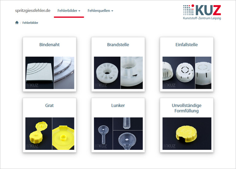 Fehlerbilder im Online-Fehlerkatalog. (Abb.: KUZ)