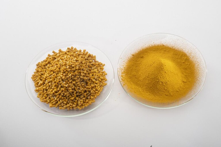 Die Gelbpigmente der Marken Bayferrox und Colortherm bieten auch bei höchsten Herstellungstemperaturen eine gute Farbperformance. (Foto: Lanxess)