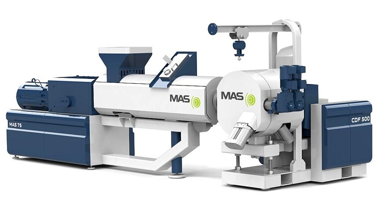 Seine Extruder und Schmelzefilter präsentiert die MAS zum 10-Jahres-Jubiläum in neuem Maschinendesign. (Foto: MAS)