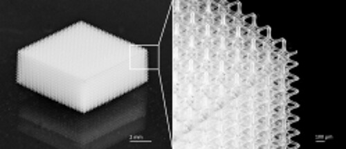 Filigrane dreidimensionale Struktur mit einer Breite und Länge von 7,5 mm und einer Höhe von 3 mm. (Foto: Nanoscribe)