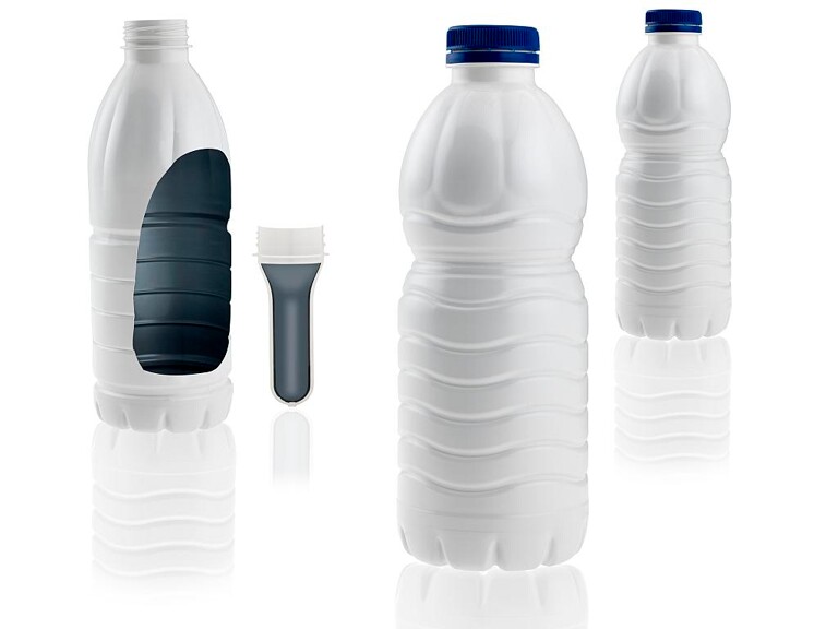 Prelactia ist eine nachhaltige und kosteneffiziente Barriereverpackung für flüssige Molkereiprodukte. (Foto: Netstal)