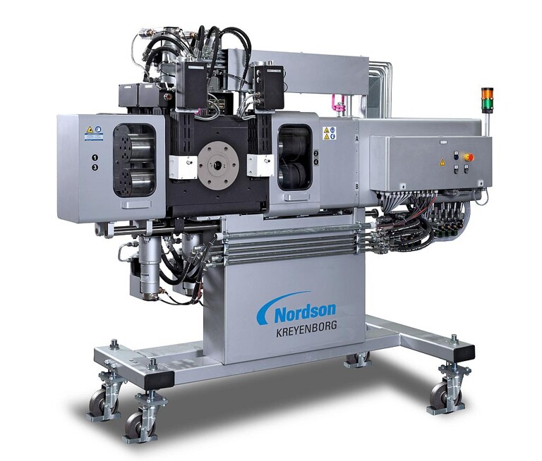 V-Typ-Siebwechsler reinigen sich automatisch und reduzieren dadurch die Zahl der Siebwechsel deutlich. (Foto: Nordson Kreyenborg)