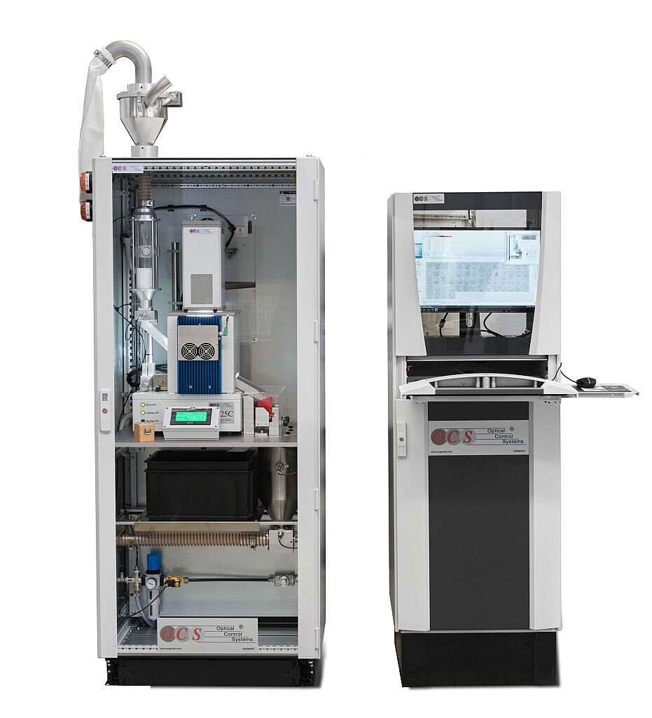 Pellet Scanner PS25C im Schranksystem als Online-Variante. (Foto: OCS)