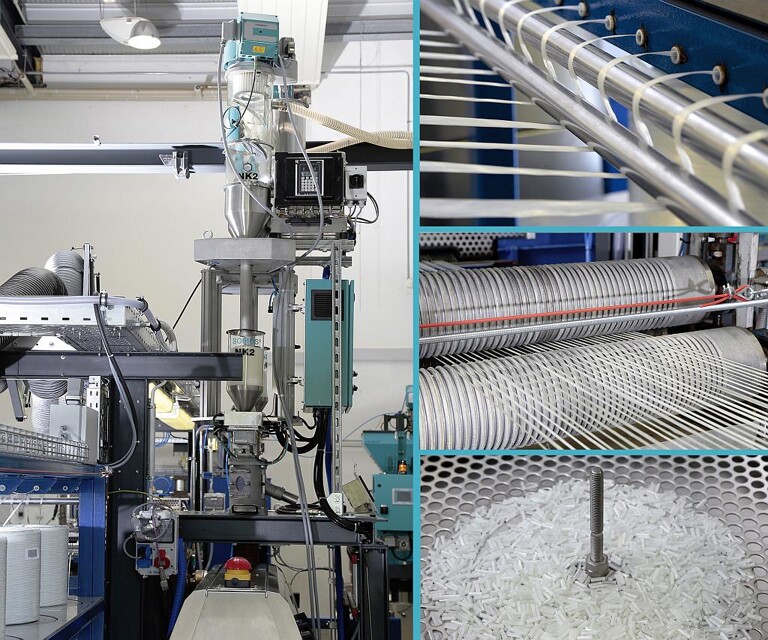LFT-Pultrusionsanlagen von Protec eignen sich zur Herstellung langfaserverstärkter Granulate mit vielfältiger Polymermatrix und unterschiedlicher Faserverstärkung. (Fotos: Protec)
