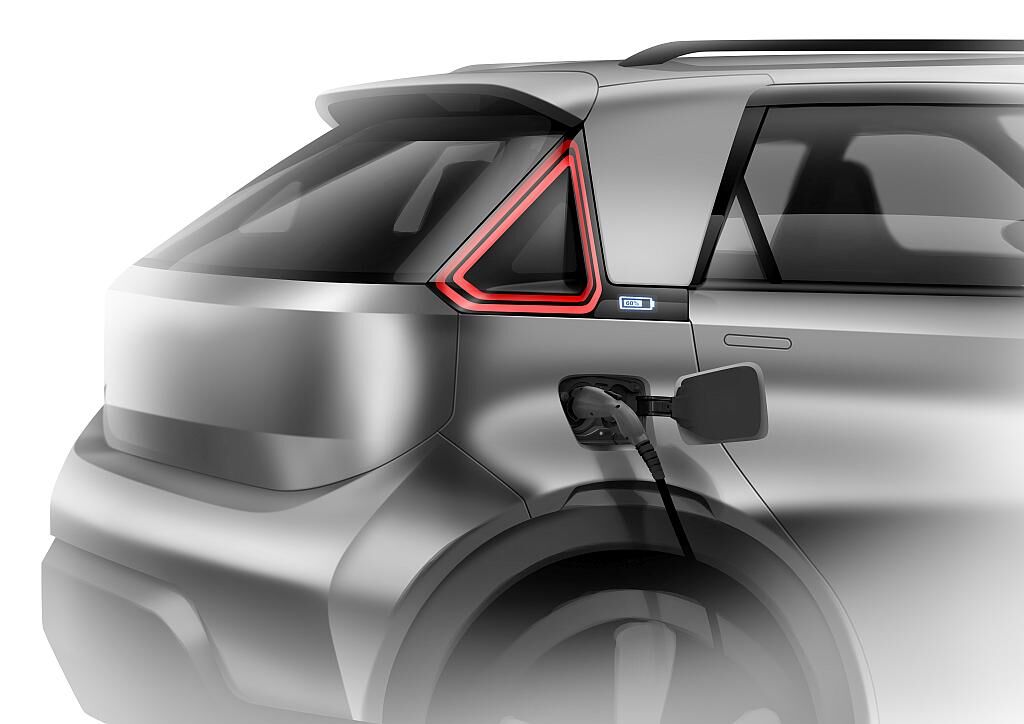 Im Fenster integrierte hinterleuchtete EV-Ladestandsanzeige. (Abb.: Sabic)