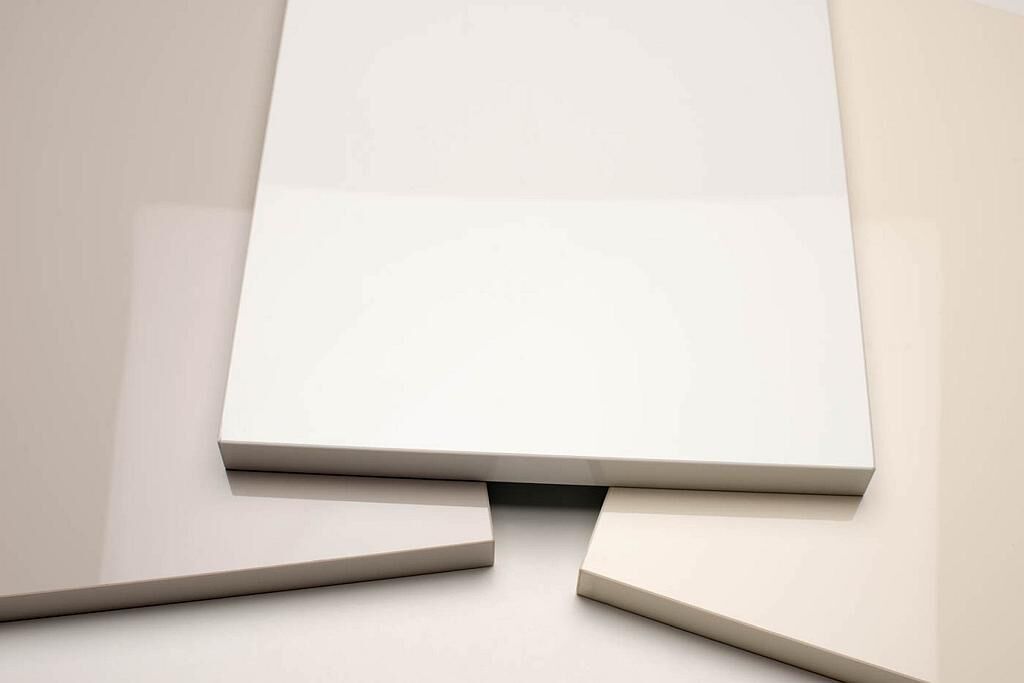 Möbelpaneel mit den neuen PET-Oberfläche. (Foto: Senoplast)