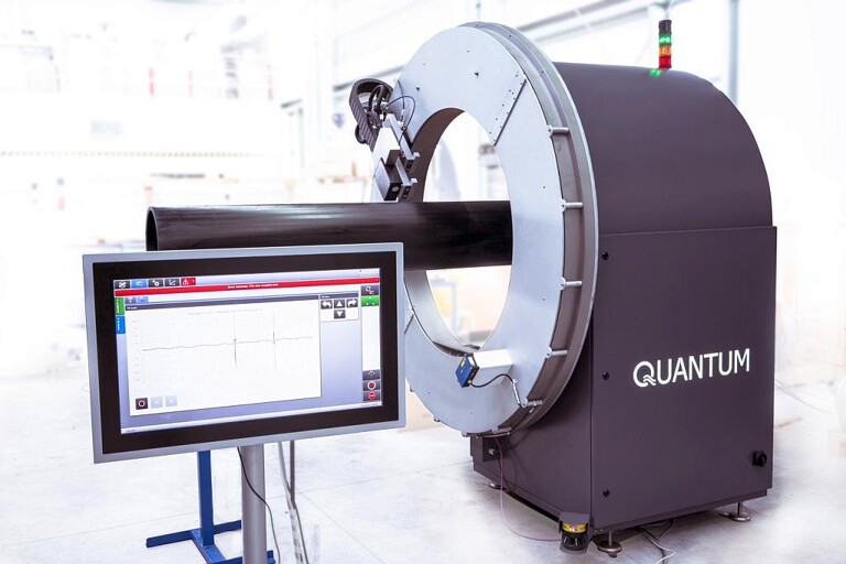 Das Quantum 360 ist das erste industrielle Terahertz-Wanddickenmesssystem für die Extrusion von Kunststoffrohren zur Absolutmessung der Wanddicke. (Foto: Inoex)