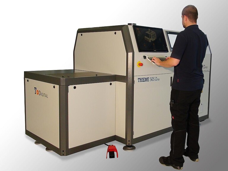 Die Digitaldruckmaschine Thieme 505 D ist für ein maximales Druckformat von 400 x 600 mm ausgelegt. (Foto: Thieme)