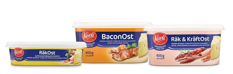 Die Barriere-IML-Verpackung fällt im Regal auf und verlängert die Haltbarkeit des Streichkäses. (Foto: Verstraete)