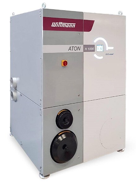 Der neue frequenzgeregelte Aton H1000 Batterietrockner von Wittmann ist der erste Segmentrad-Trockner für Zentralanlagen. (Foto: Wittmann)