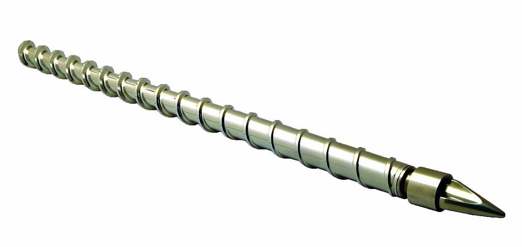 Schnecke Xaloy EasyMelt zum Spritzgießen. (Foto: Nordson)