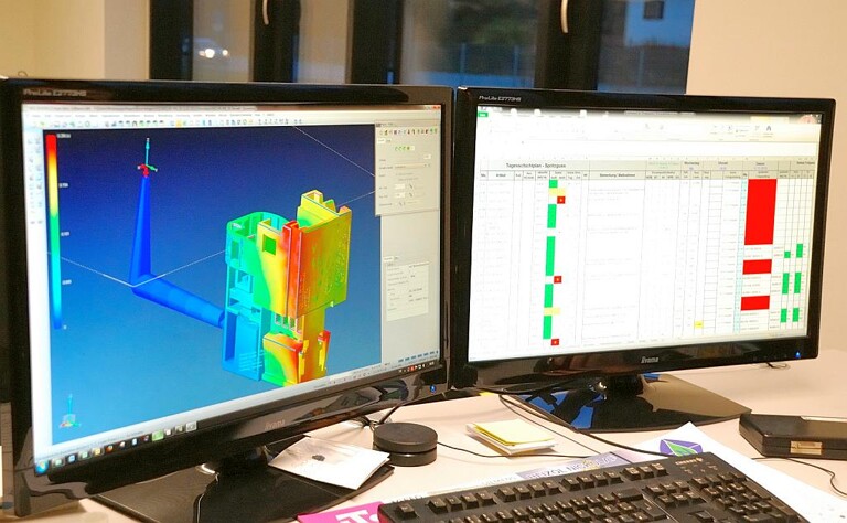 Mit dem Simulationstool VISI Flow werden direkt aus dem 3D-CAD Modell heraus alle Phasen des Thermoplastspritzgießens analysiert, um so unter anderem die optimale Angussgeometrie festzulegen sowie Schwindung und Verzug zu untersuchen. (Foto: Mecadat)