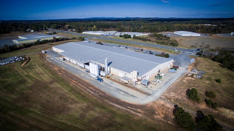 Die Produktionsstätte von Fiberon Decking in North Carolina. (Foto: Weima)