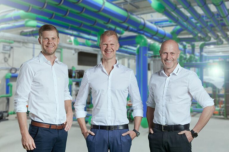 v.l.n.r.: Geschäftsführer Christof, Maik und Dirk Rosenberg. (Foto: Aquatherm)