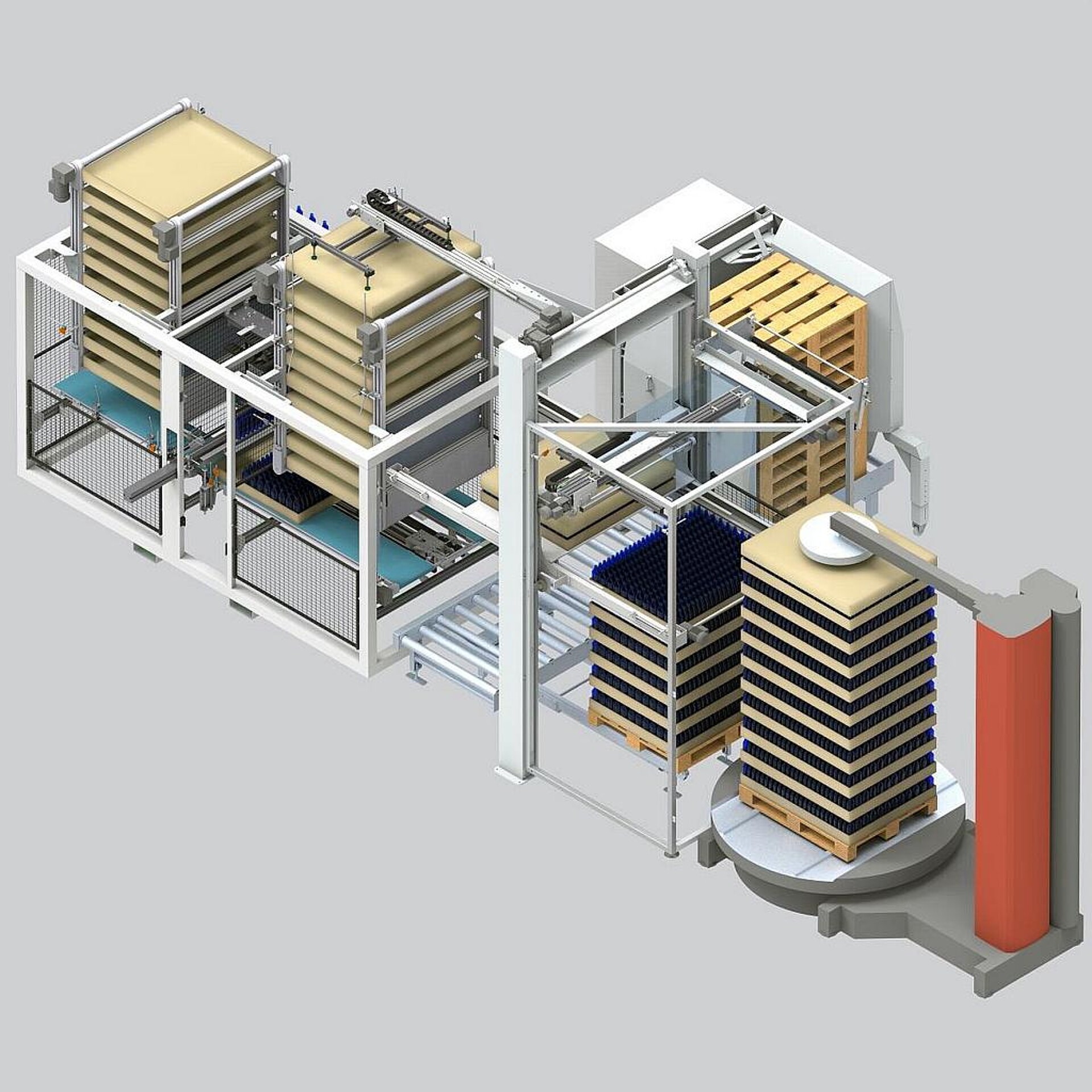 Für das Chargieren und Verpacken blasgeformter Flaschen realisiert Getecha hochautomatisierte Anlagen für Stundenleistungen von bis zu 6.000 Flaschen. (Foto: Getecha)