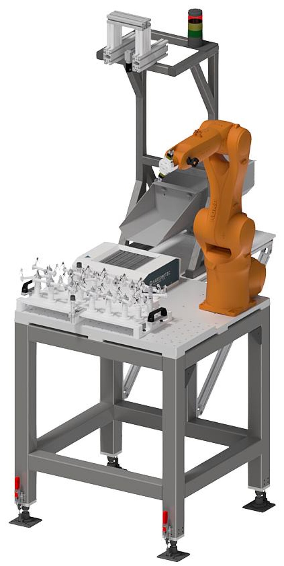 Das Bereitstellungssystem kann flexibel an unterschiedliche Bauteile angepasst werden. (Abb.: AGS)