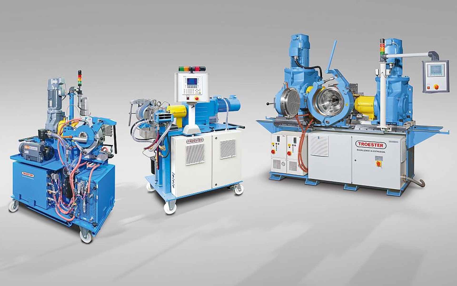 Die Zahnradextruder Rotomex sind in drei Baugrößen verfügbar. (Foto: Troester)