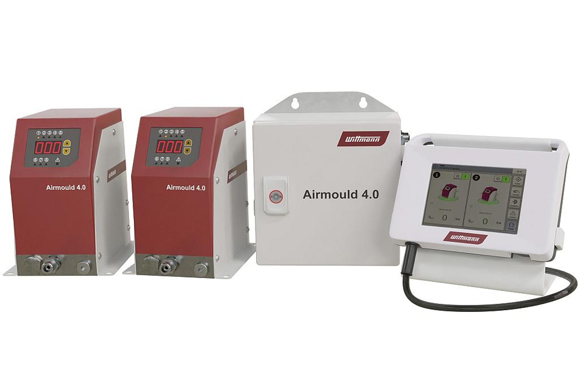Die Airmould-Gasversorgungs- und -injektionseinheiten sind für den Einsatz an Spritzgießmaschinen der unterschiedlichsten Bauarten und Marken modular aufgebaut. (Foto: Wittmann)
