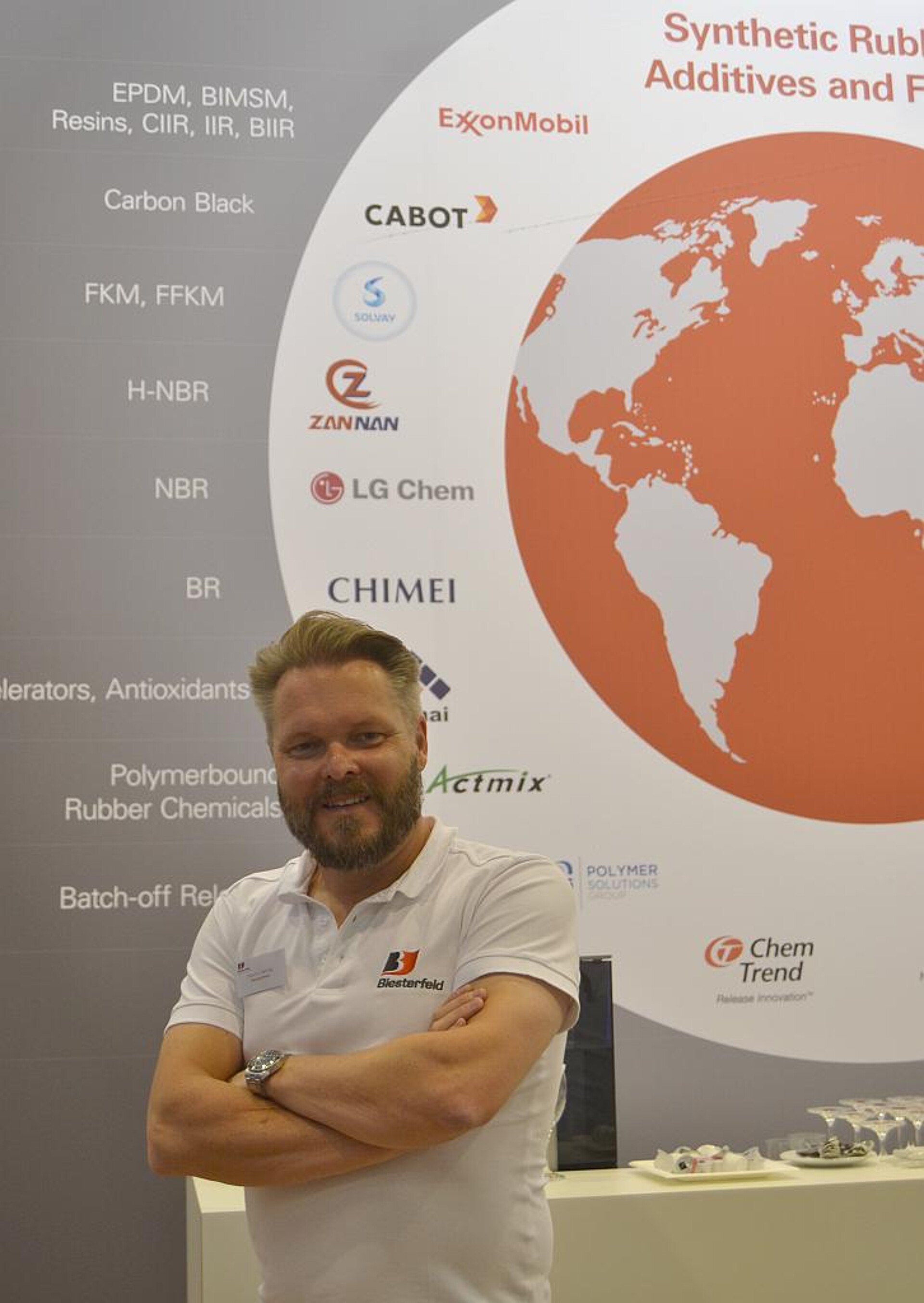 Sascha Hennig, Geschäftsführer von Biesterfeld Performance Rubber, auf der DKT 2022. (Foto: K-AKTUELL.de)
