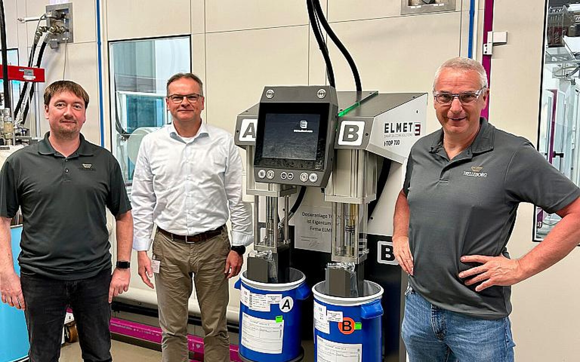 v.l.: Oliver Hafner, Engineering Director Trelleborg, Harald Wallner, CEO Elmet und Gerd Reichenbach, Senior Development Engineer Trelleborg. (Foto: Elmet)