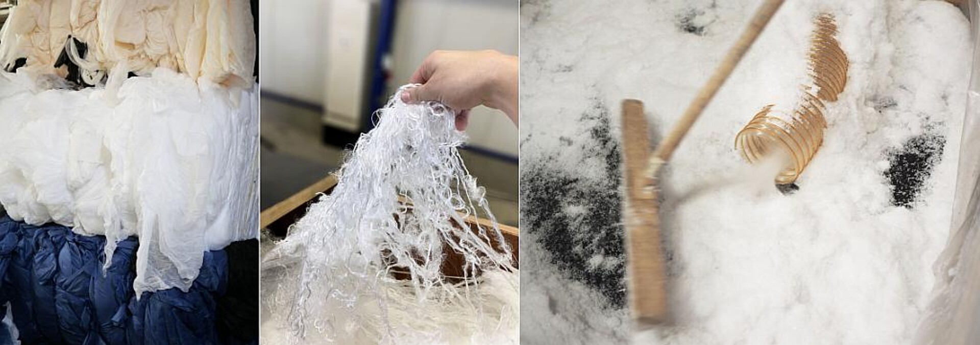 Vliesstoffabfälle aus der Hygieneindustrie, Polyamidfasern aus Kleidungsstücken und Teppichen sowie Stäube und Späne aus der Bearbeitung oder dem Fräsen von Kunststoffteilen können nun recycelt werden. (Foto: Polykemi)
