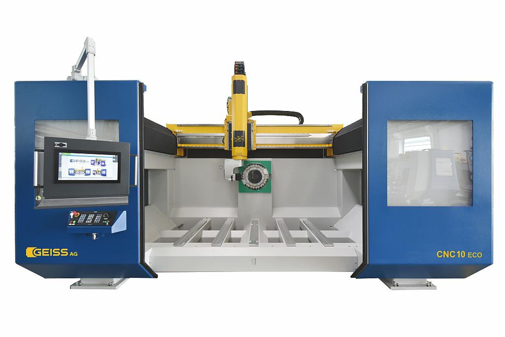 Die CNC 10 Eco verfügt über Linearantriebe, automatische Werkzeugwechselsysteme und Schwingungserkennung. (Foto: Geiss)