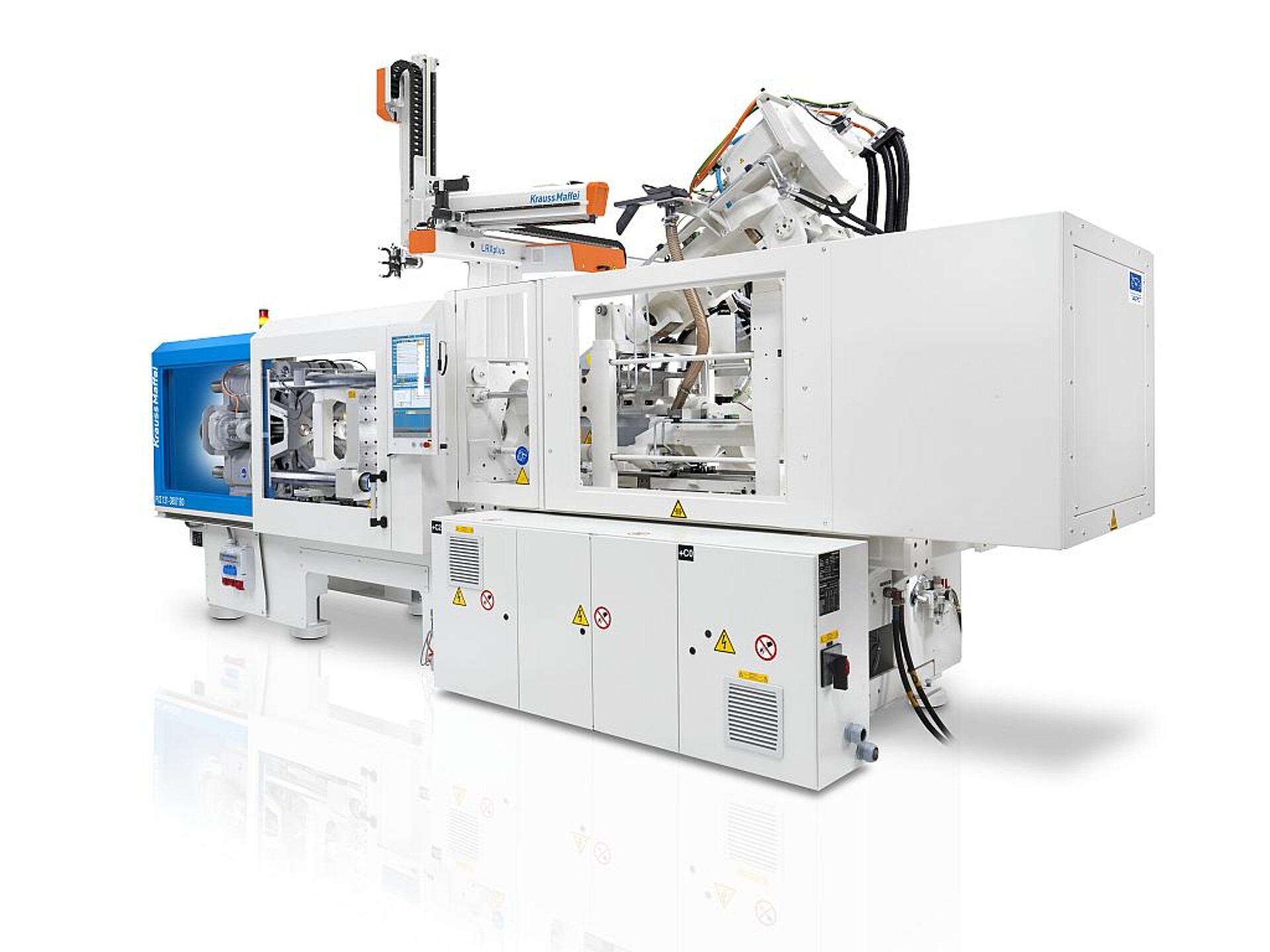 Power trifft auf Nachhaltigkeit: Die vollelektrische PXZ 121 Multinject präsentiert auf der Fakuma eine hochwertige Sandwichanwendung mit hohem Rezyklatanteil. (Foto: KraussMaffei)