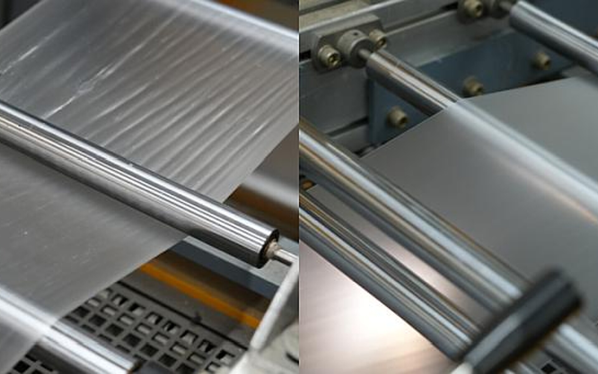 Folien aus Rezyklat: links ohne und rechts mit Compatibilizer. (Foto: Gabriel-Chemie)